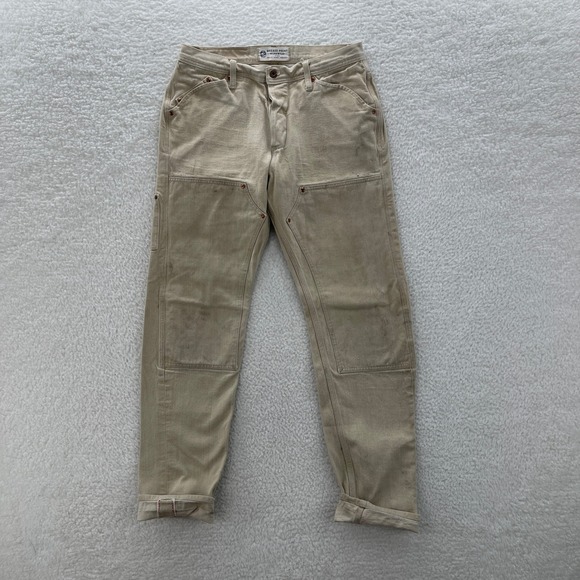 Grease Point Workwear Other - Grease Point Workwear Pants Mens 30x32* Beige Double Knee Selvedge Workwear USA